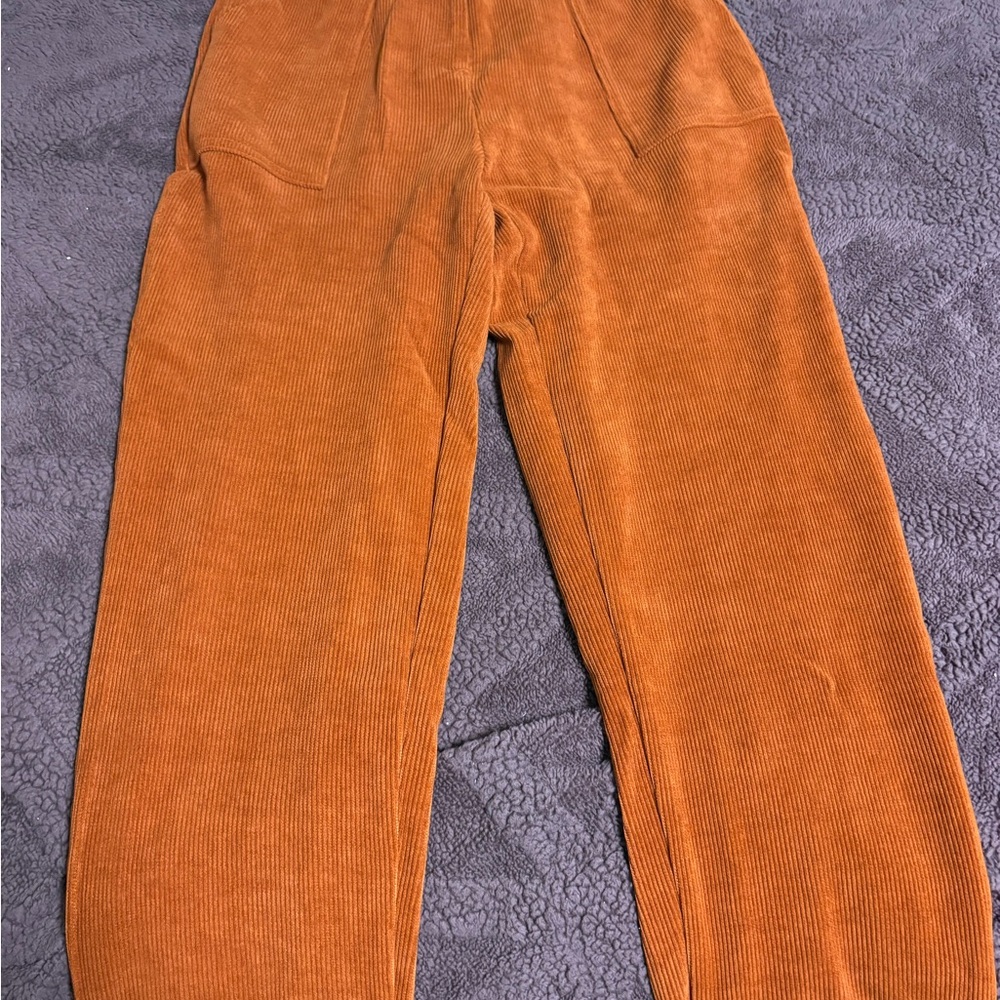 Corduroy woman’s  Pants in Rust Orange